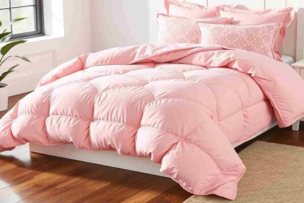 blush pink twin comforter