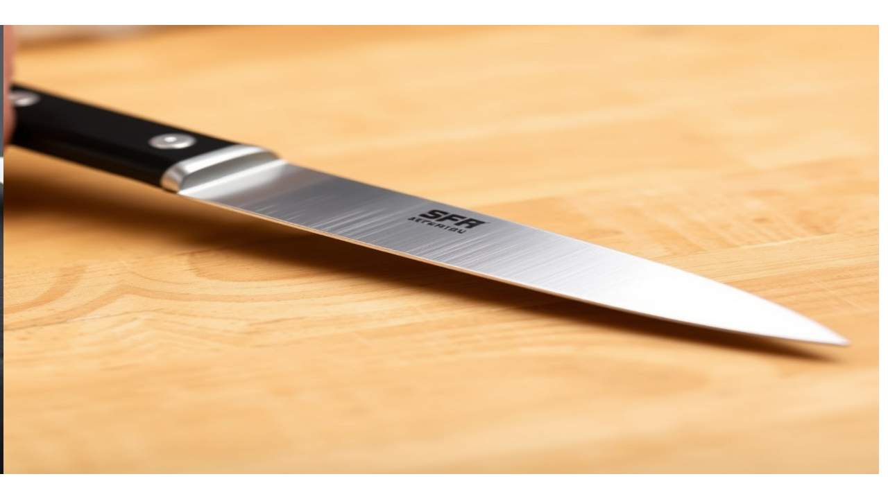 what degree is the average kitchen knife