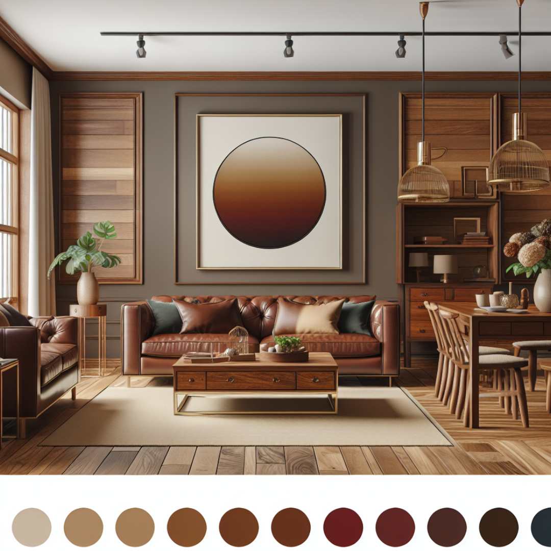 what colors go with brown furniture