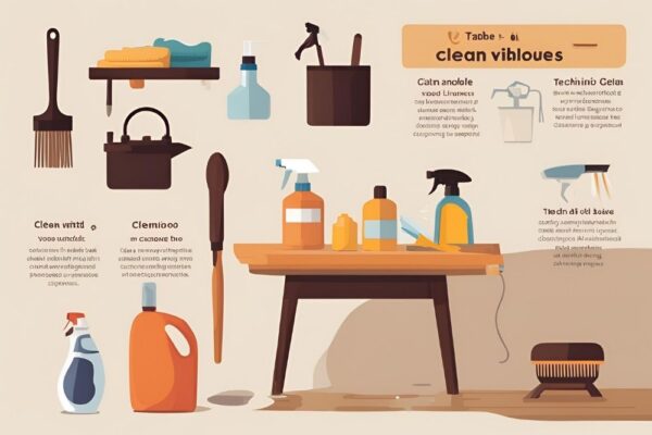 how to clean a wood table