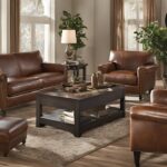 leather chair and ottoman