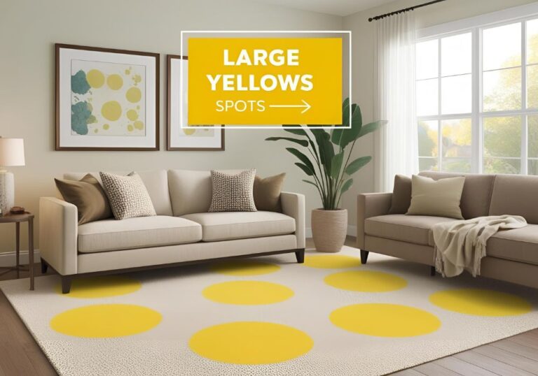 why is there large yellow spots on carpets