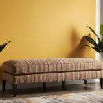 chmura polyester blend upholstered bench