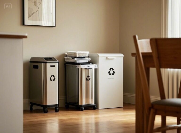 where to store recycling in dining room