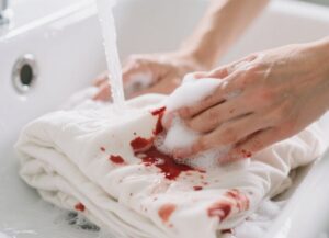 how to get blood stains out of sheets