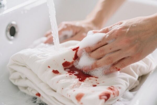 how to get blood stains out of sheets