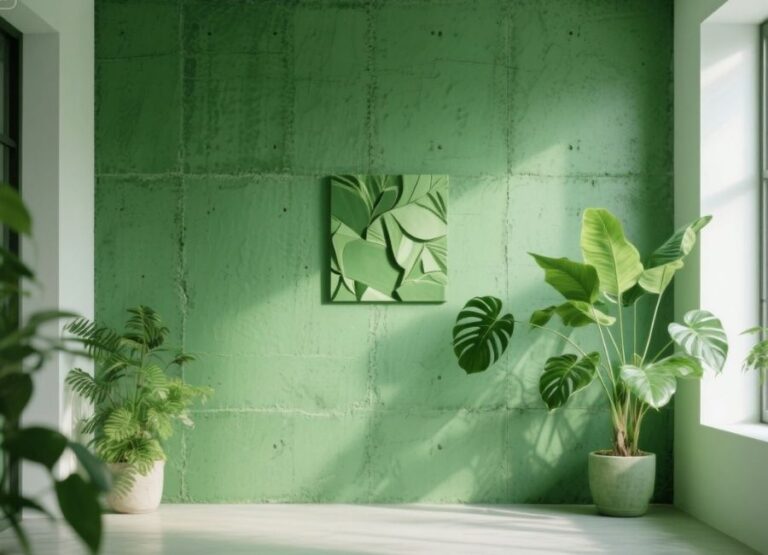 green wall decor