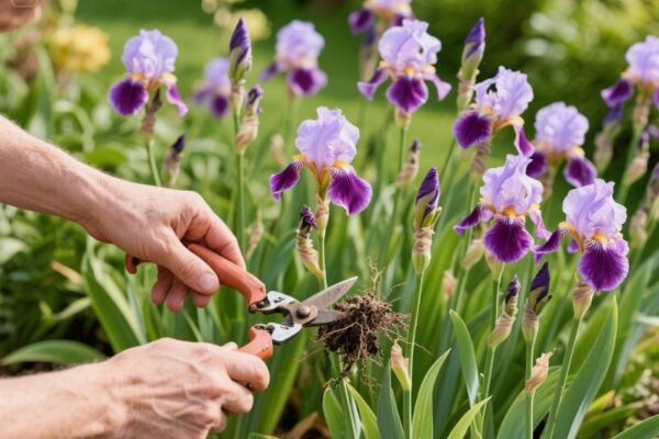 when do you trim irises