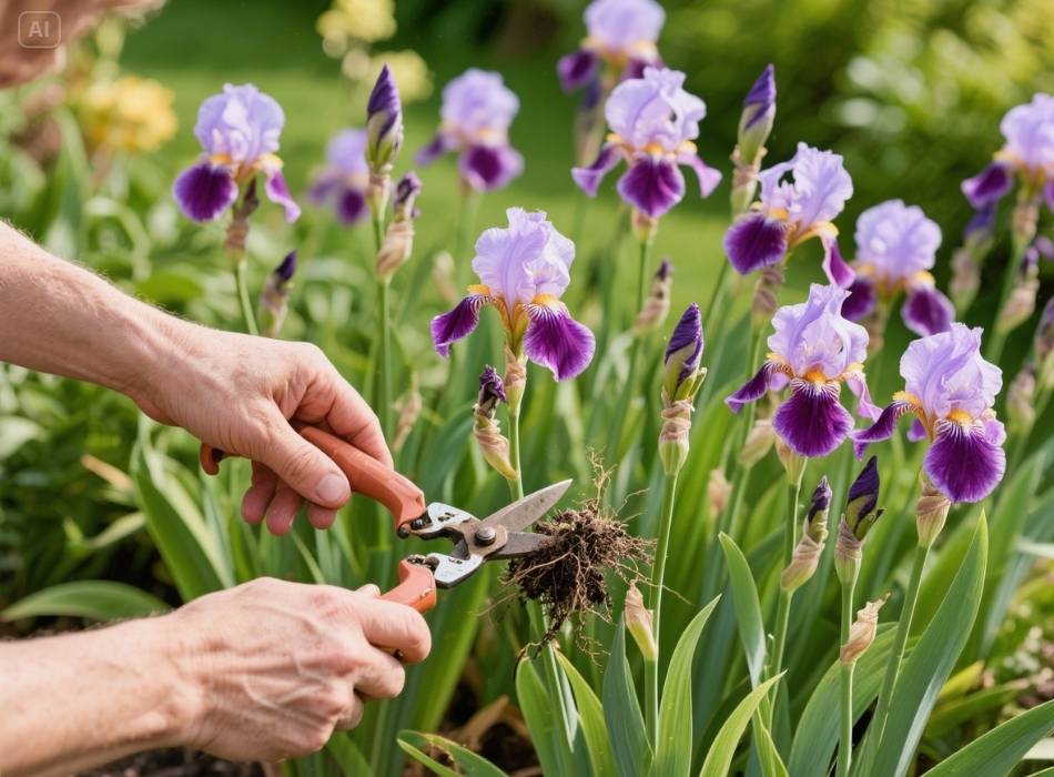 when do you trim irises