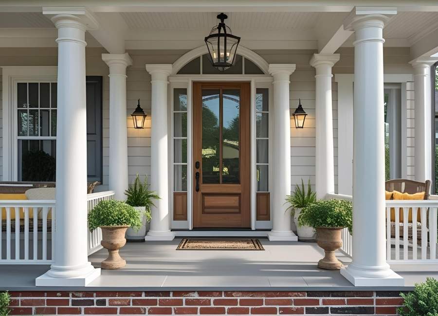 columns on porch