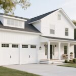 white modern farmhouse style exterior aesthetic house ideas