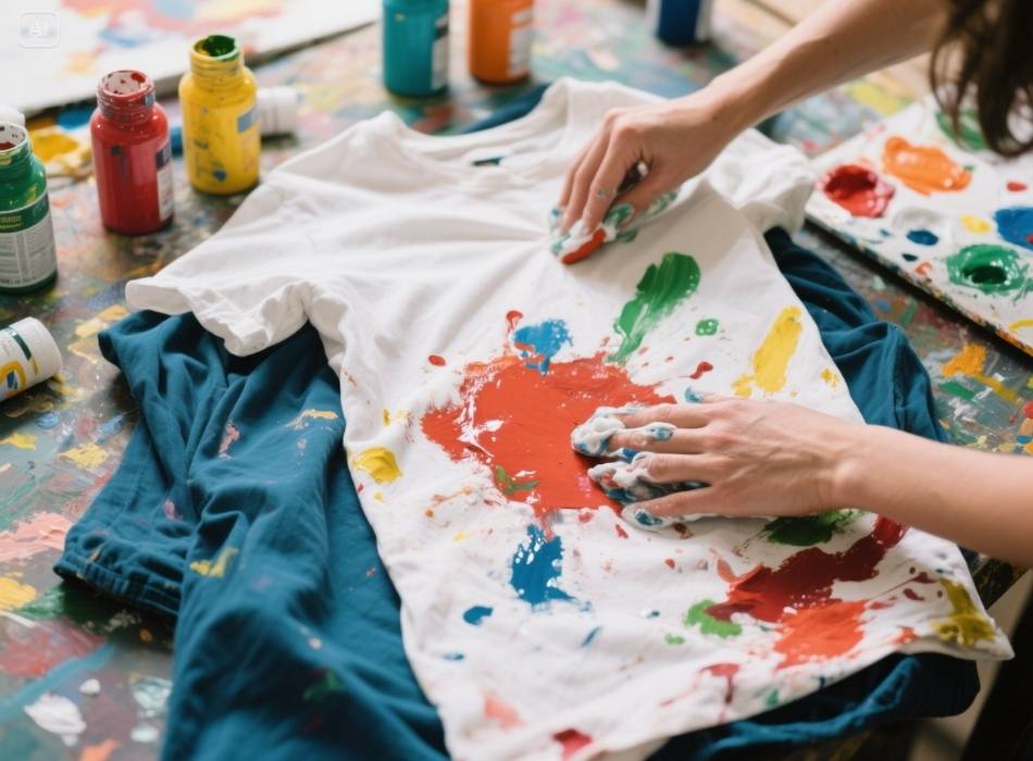 will acrylic paint wash off clothes