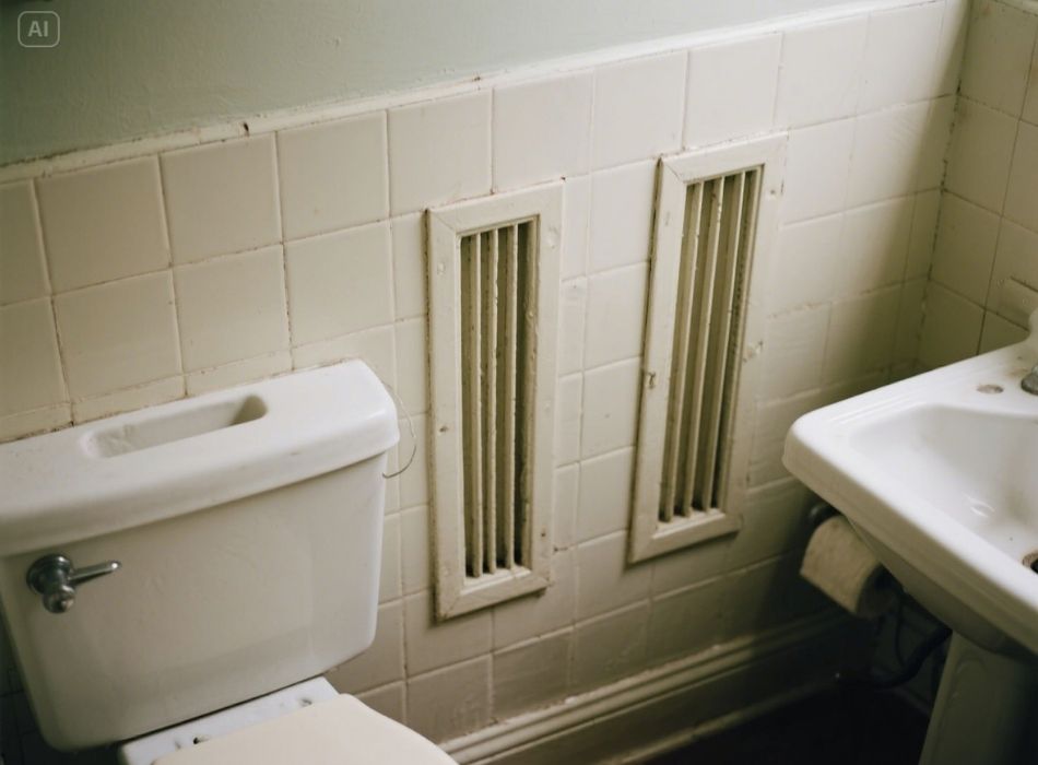 what are the vertical vents in old bathrooms