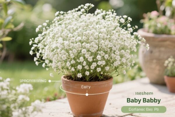 what are the spacing and pot size for baby's breath