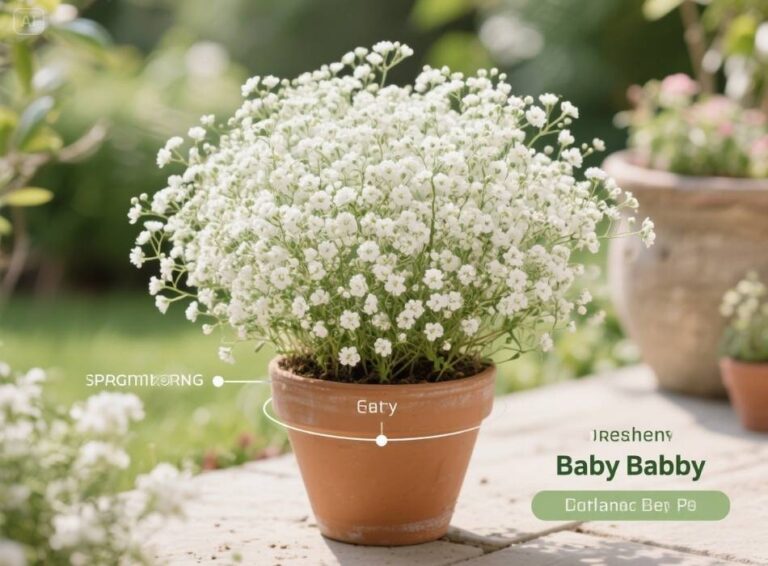 what are the spacing and pot size for baby's breath