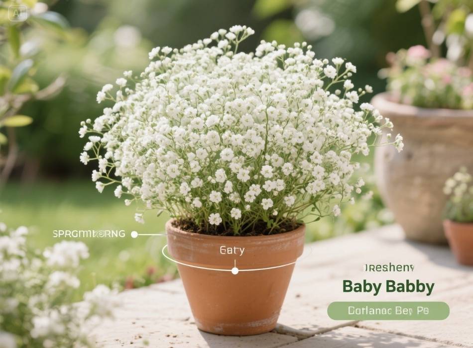 what are the spacing and pot size for baby's breath