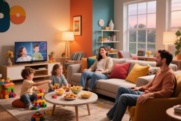 list 4 activities that takes place in family rooms