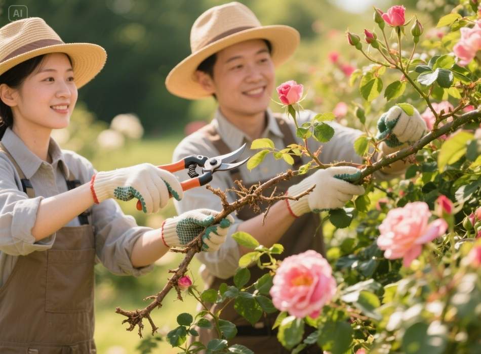 when do you trim back rose bushes