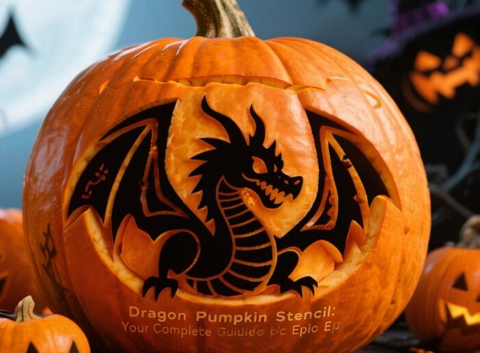 dragon pumpkin stencil
