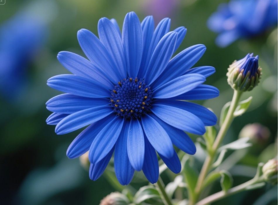 cobalt blue daisy
