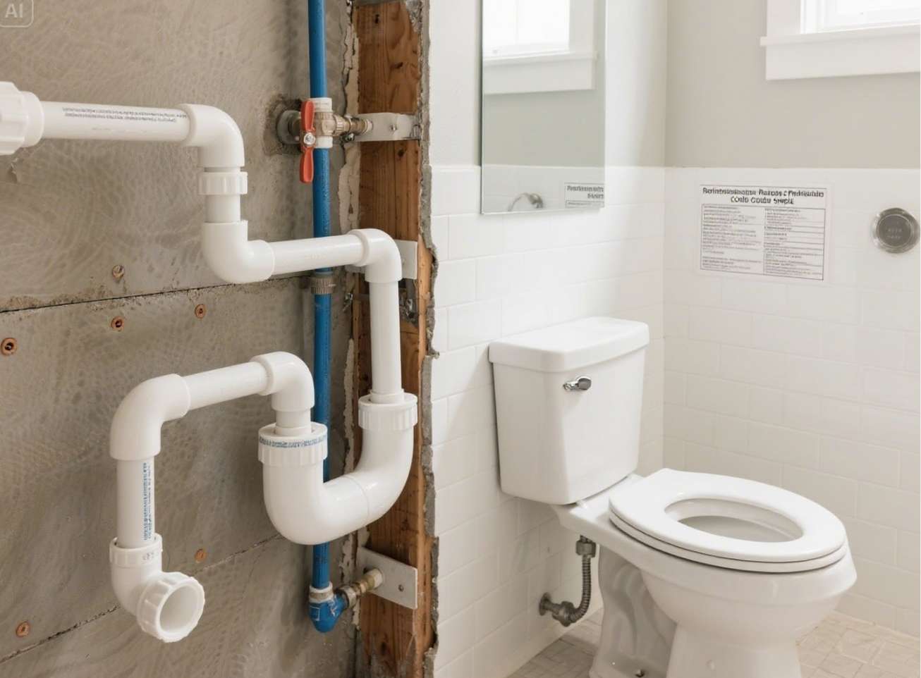 bathroom plumbing code