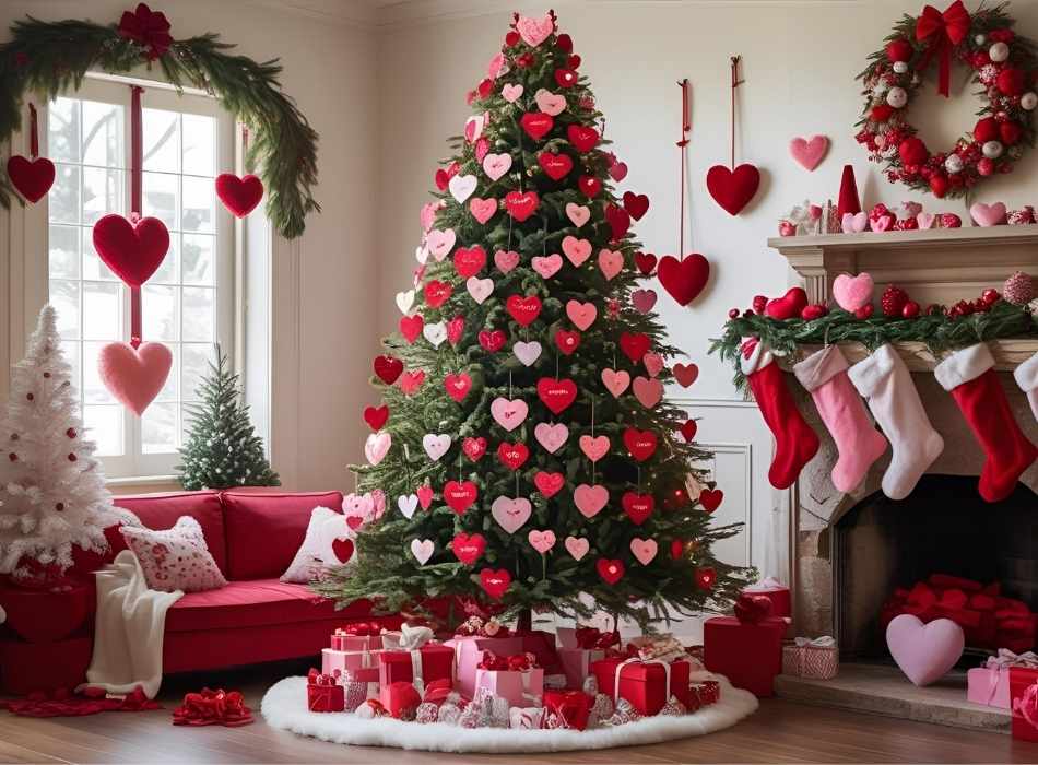 valentine christmas tree