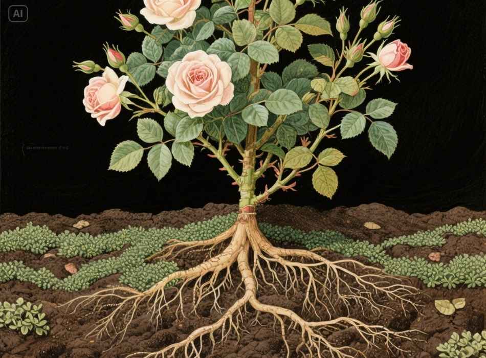 what is the ground cover of a rose