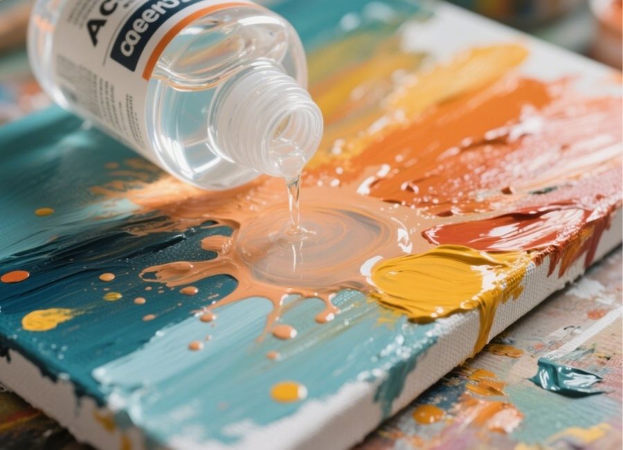 what does acetone do to acrylic paint