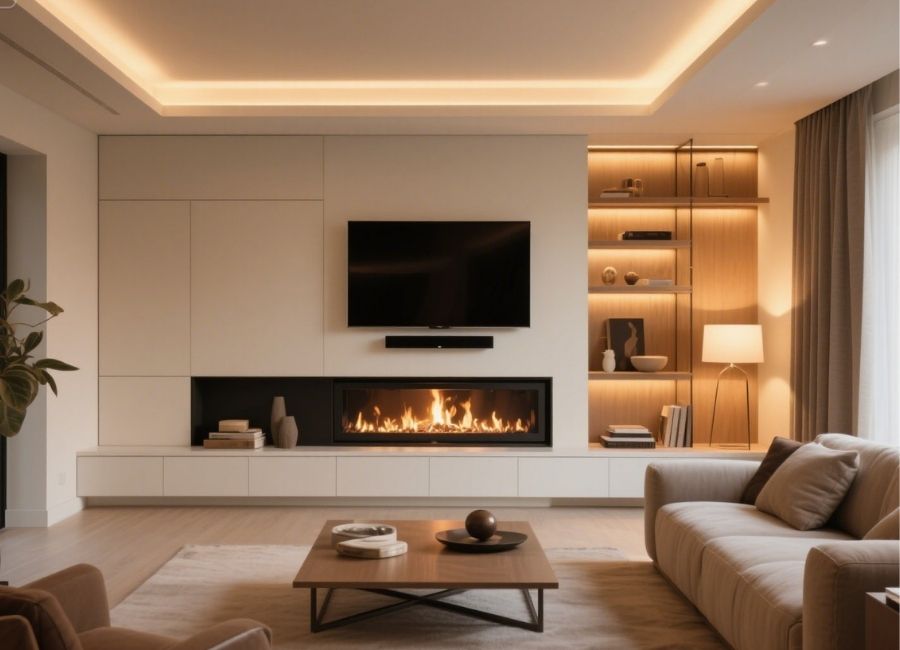 tv over fireplace ideas