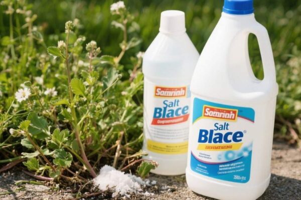 can you mix salt and bleach to kill weeds