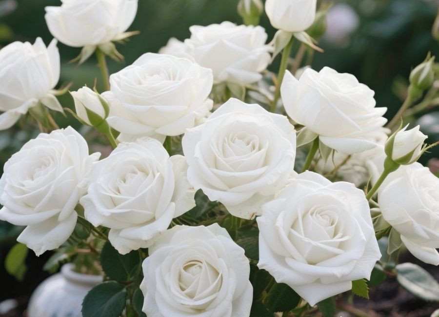 white rose plant