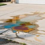 oil stain color in driveway