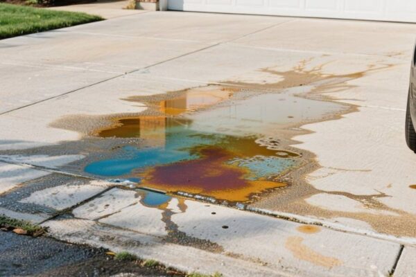 oil stain color in driveway