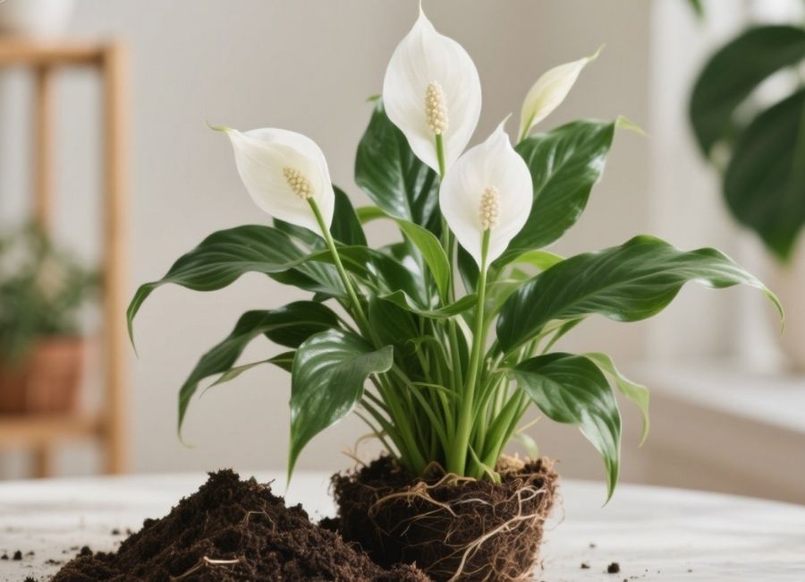 peace lily soil