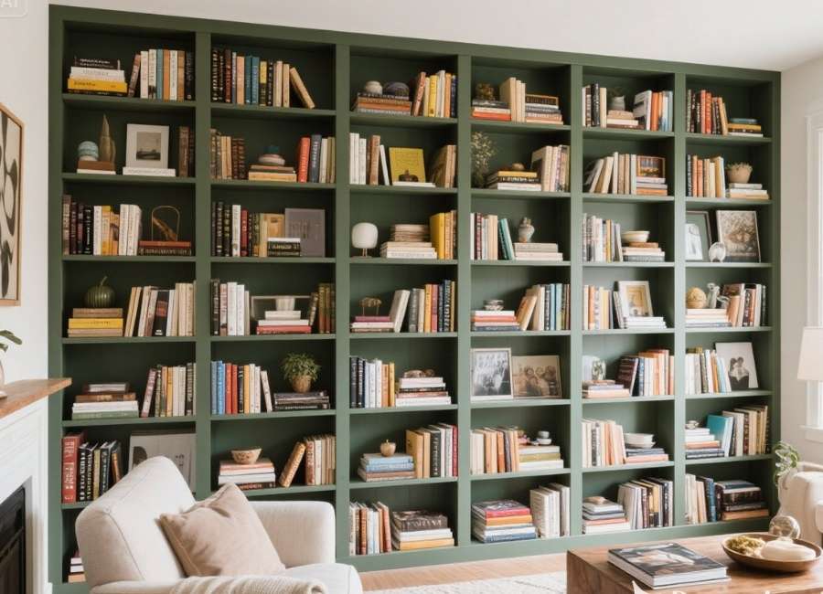 bookshelf wall