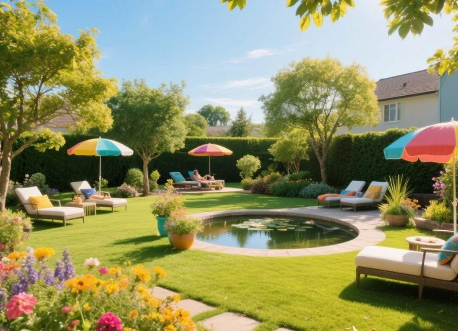 sunny backyard