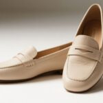 beige on shoes