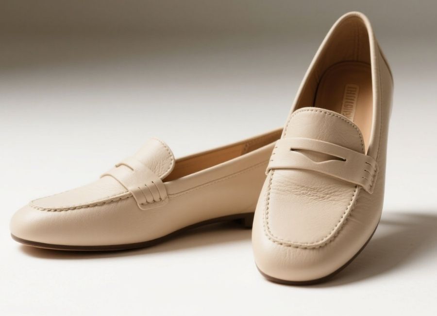 beige on shoes