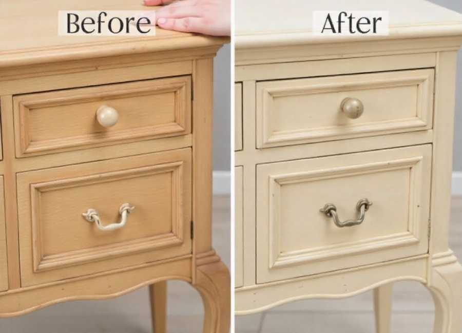 how to bleach wood furniture