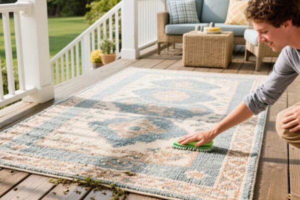 how to clean outdoor carpet