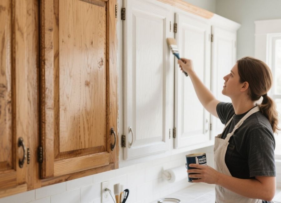 painting oak cabinets