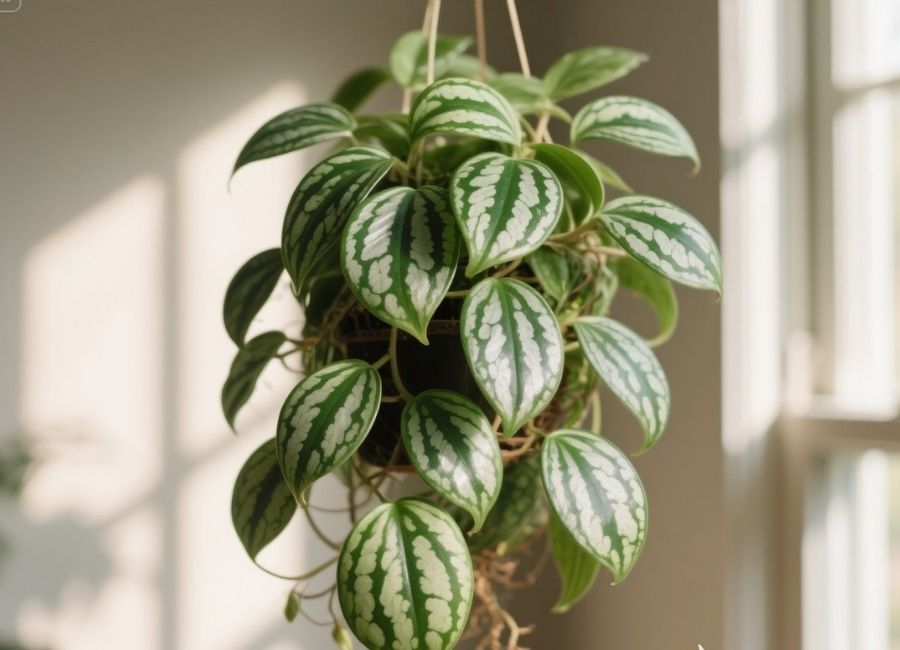 how tall can a mature matermeln peperomia grow