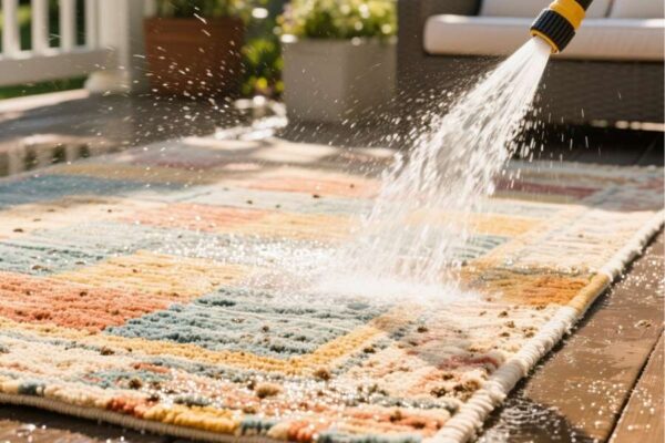 how to clean an outdoor rug