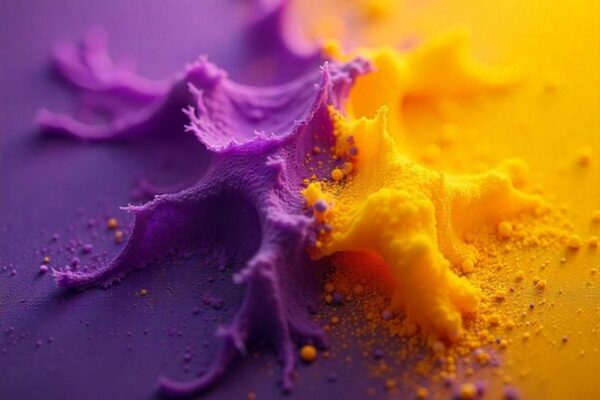 what colour does purple and yellow make
