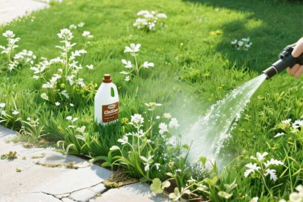 does bleach kill weeds