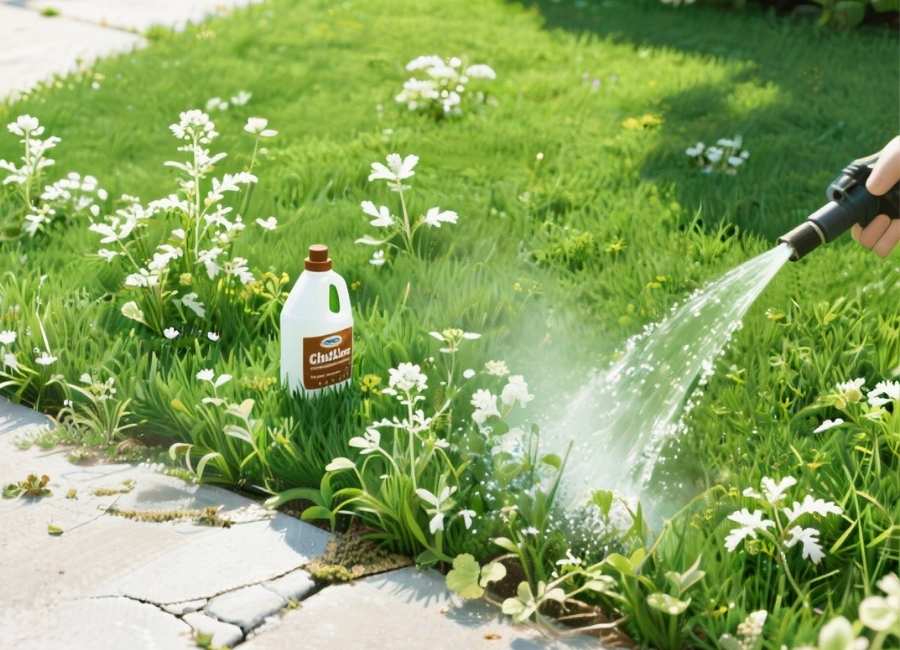 does bleach kill weeds