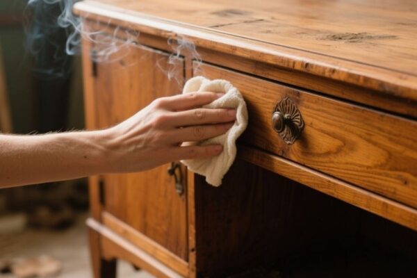 how to get smell out of wood furniture