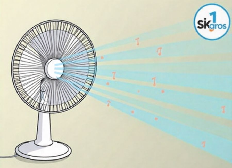 how to make a fan blow cold air