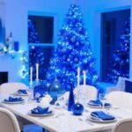 decorating for christmas using electric blue color