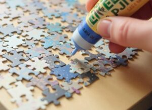 how do you glue a puzzle